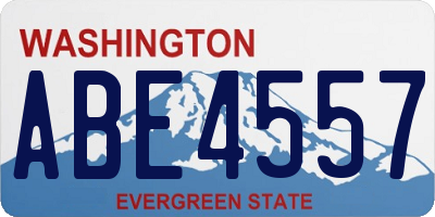 WA license plate ABE4557