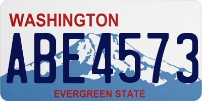 WA license plate ABE4573