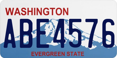 WA license plate ABE4576
