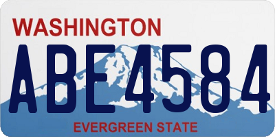 WA license plate ABE4584