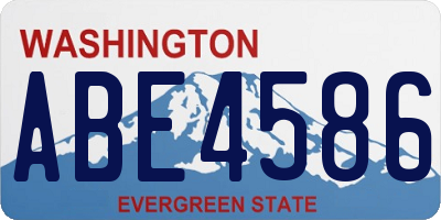 WA license plate ABE4586