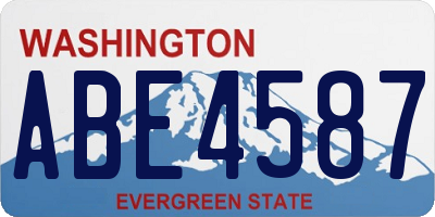 WA license plate ABE4587
