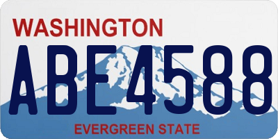 WA license plate ABE4588