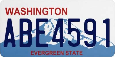 WA license plate ABE4591
