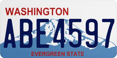 WA license plate ABE4597