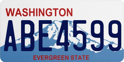 WA license plate ABE4599