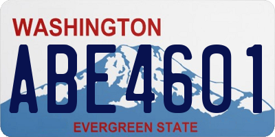 WA license plate ABE4601