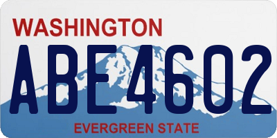 WA license plate ABE4602