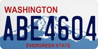 WA license plate ABE4604