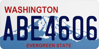 WA license plate ABE4606
