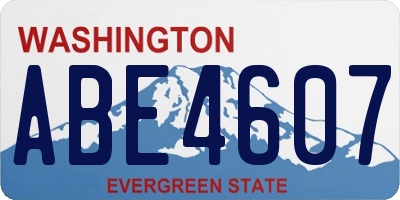 WA license plate ABE4607