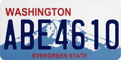 WA license plate ABE4610