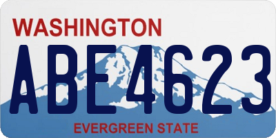 WA license plate ABE4623