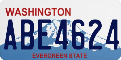 WA license plate ABE4624
