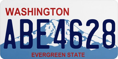 WA license plate ABE4628