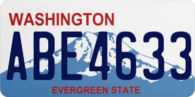 WA license plate ABE4633