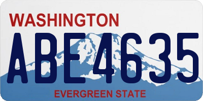WA license plate ABE4635