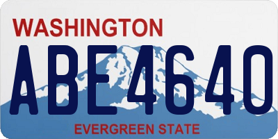 WA license plate ABE4640