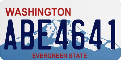 WA license plate ABE4641