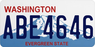 WA license plate ABE4646