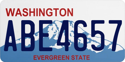 WA license plate ABE4657