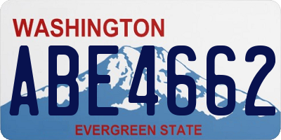 WA license plate ABE4662