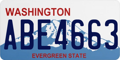 WA license plate ABE4663