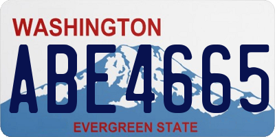 WA license plate ABE4665
