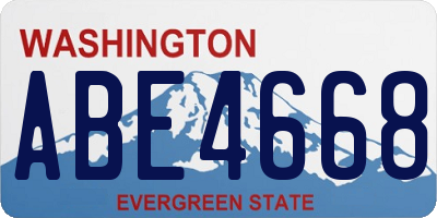 WA license plate ABE4668