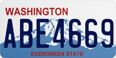 WA license plate ABE4669