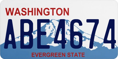 WA license plate ABE4674