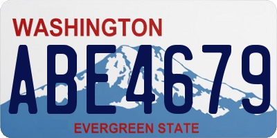 WA license plate ABE4679