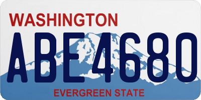 WA license plate ABE4680