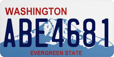 WA license plate ABE4681