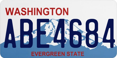 WA license plate ABE4684