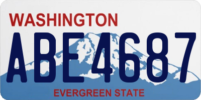 WA license plate ABE4687