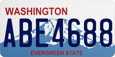 WA license plate ABE4688