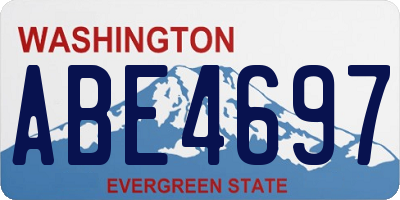 WA license plate ABE4697