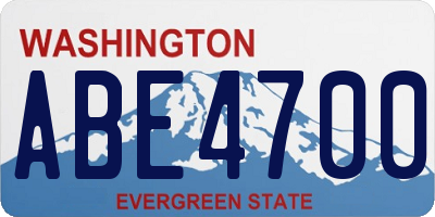 WA license plate ABE4700