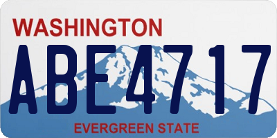 WA license plate ABE4717