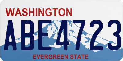 WA license plate ABE4723