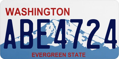 WA license plate ABE4724