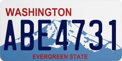 WA license plate ABE4731