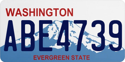 WA license plate ABE4739