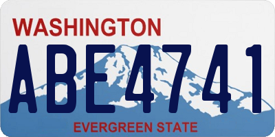 WA license plate ABE4741