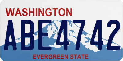 WA license plate ABE4742