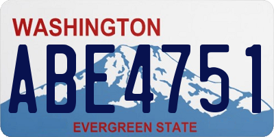 WA license plate ABE4751