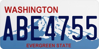 WA license plate ABE4755