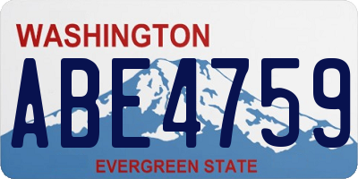 WA license plate ABE4759