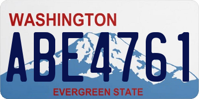 WA license plate ABE4761